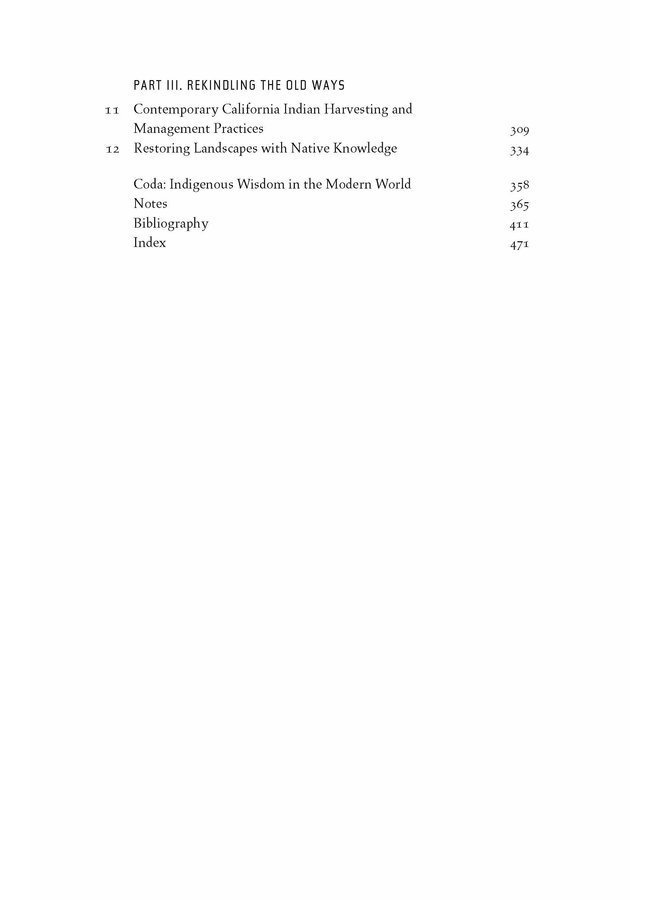 Tending the Wild: Native American Knowledge and the Management of California's Natural Resources