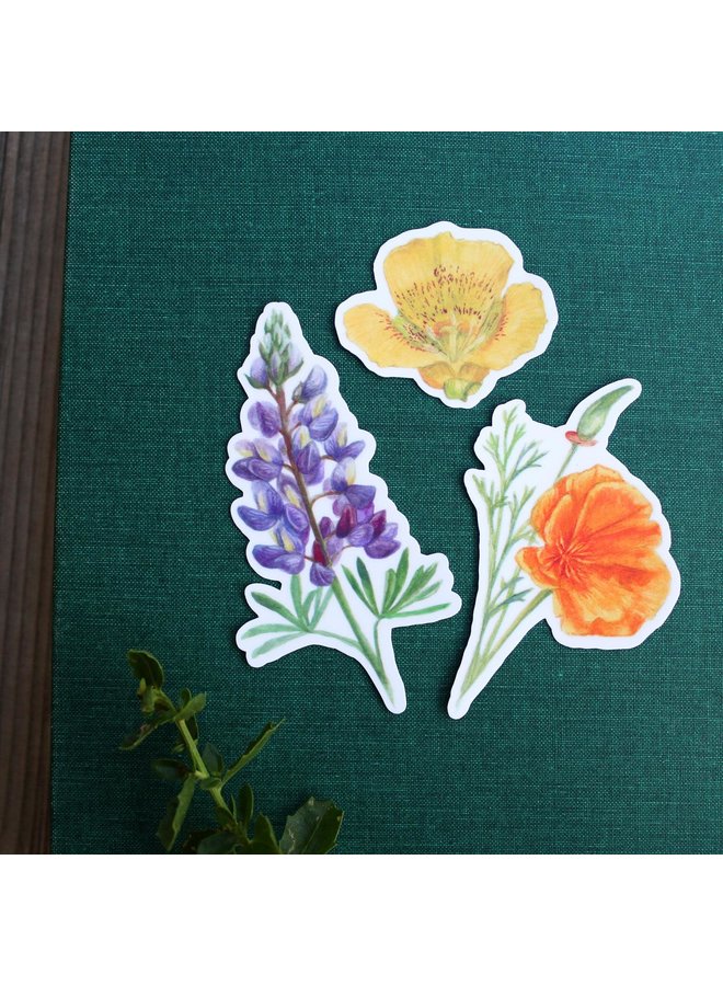 CA Wildflowers #1 Sticker Set
