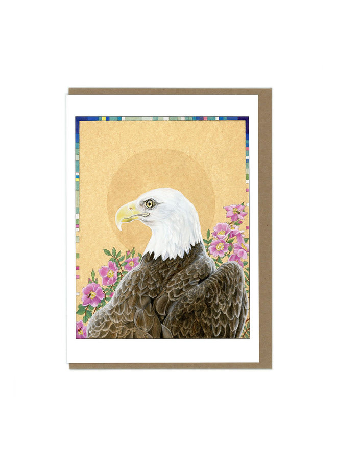 Cards - Bald Eagle and Wild Roses