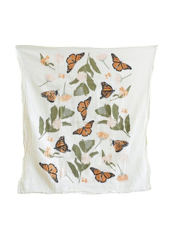 Monarchs and Milkweeds Towel