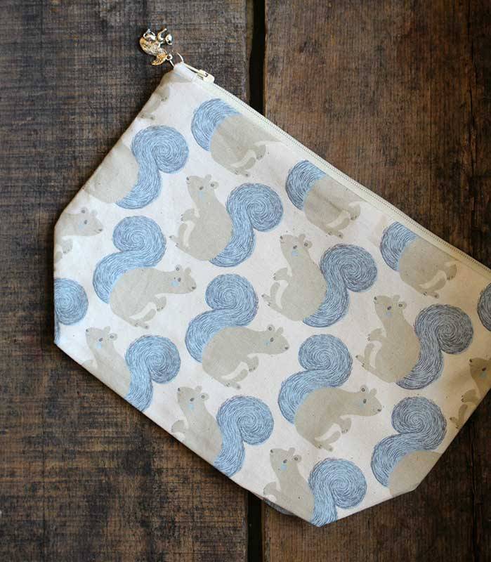 NNK Press Gray Squirrel Project Pouch