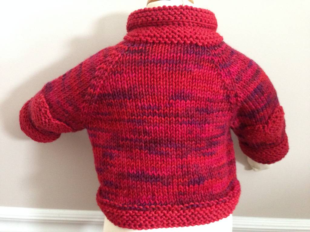 Heart Elbow Patch Cardigan & Hat, Red/ Multi 6-12m