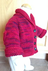 Heart Elbow Patch Cardigan Multi/Red 6-12m