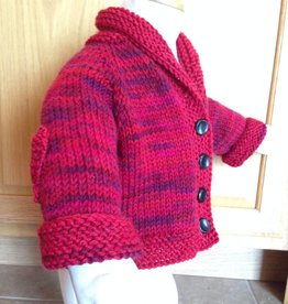 Heart Elbow Patch Cardigan Multi/Red 6-12m