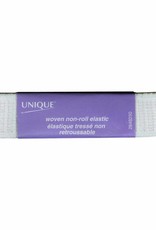 UNIQUE Woven Non-Roll Elastic 25mm x 0.9m - White