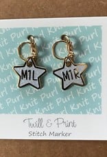 Twill & Print Twill & Print Glitter Star Knitter's Helpers
