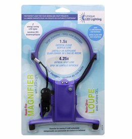 UNIQUE LIGHTING Hands Free Magnifier with LED Light