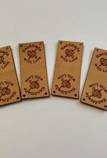 Leather Centre Fold Labels