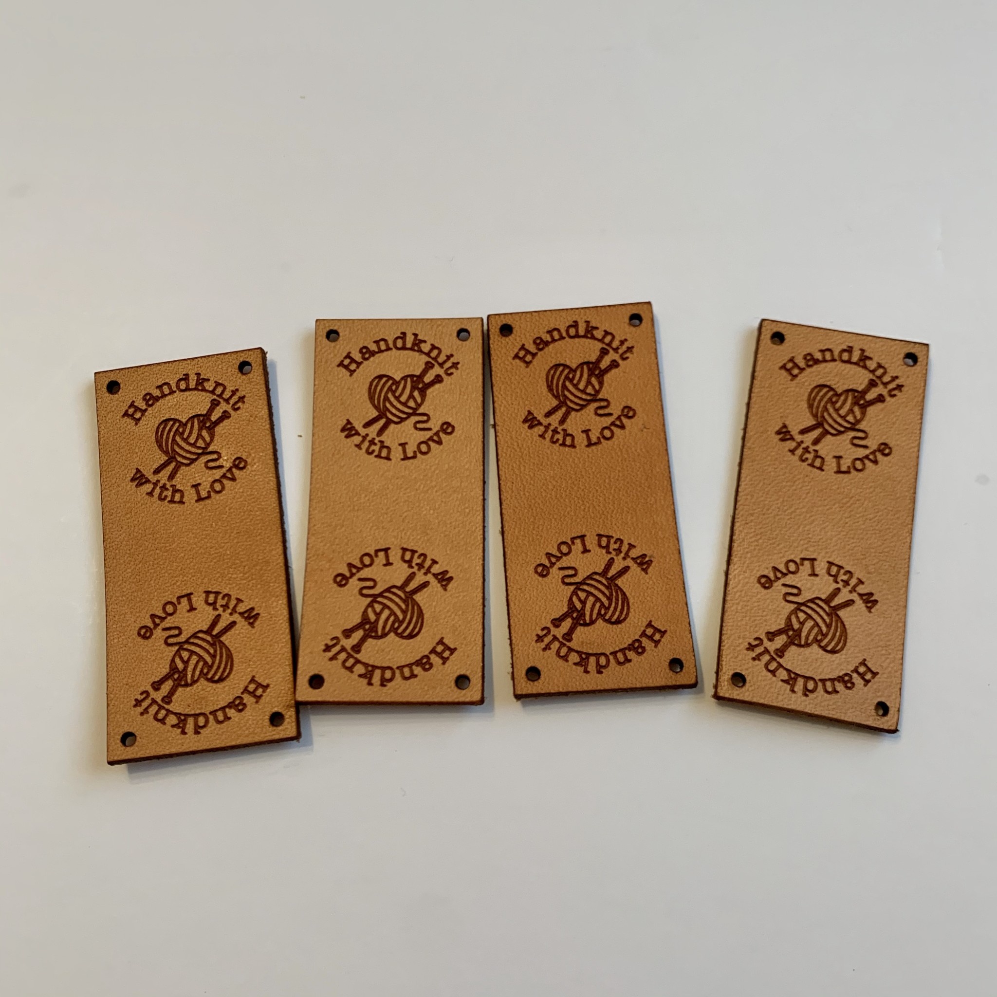 Leather Centre Fold Labels