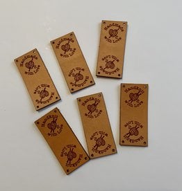 Leather Centre Fold Labels