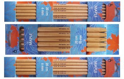 Pony Pony Double Pointed Maple Wood Needles