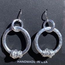 MAB Elements Hammered Hoop Earrings