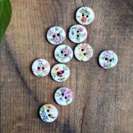 NNK Press Wildflower Ceramic Buttons