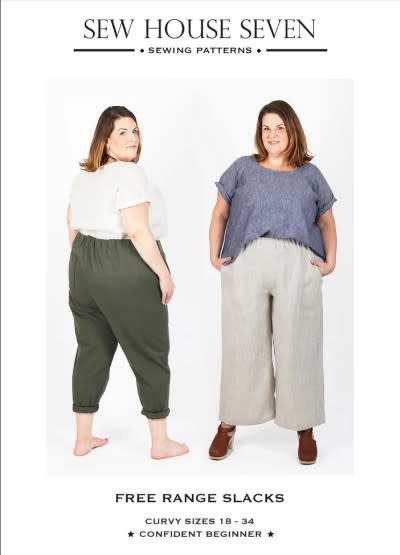 Sew House Seven #141C Free-Range Slacks Sewing Pattern (Curvy Sizes 18 - 34)