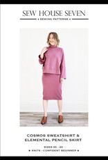 Sew House Seven #150 Cosmos Sweatshirt & Elemental Skirt Sewing Pattern (Sizes 00-20)