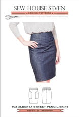 Sew House Seven #102 Alberta Street Pencil Skirt Sewing Paper Pattern