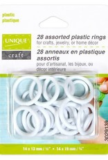 UNIQUE SEWING Assorted Plastic Rings