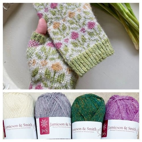 Jamieson & Smith Magic of Spring Mitts by Monika Anna Kit