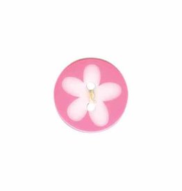 ELAN Novelty 2-Hole Button - Pink - 17mm (5/8") - Flower