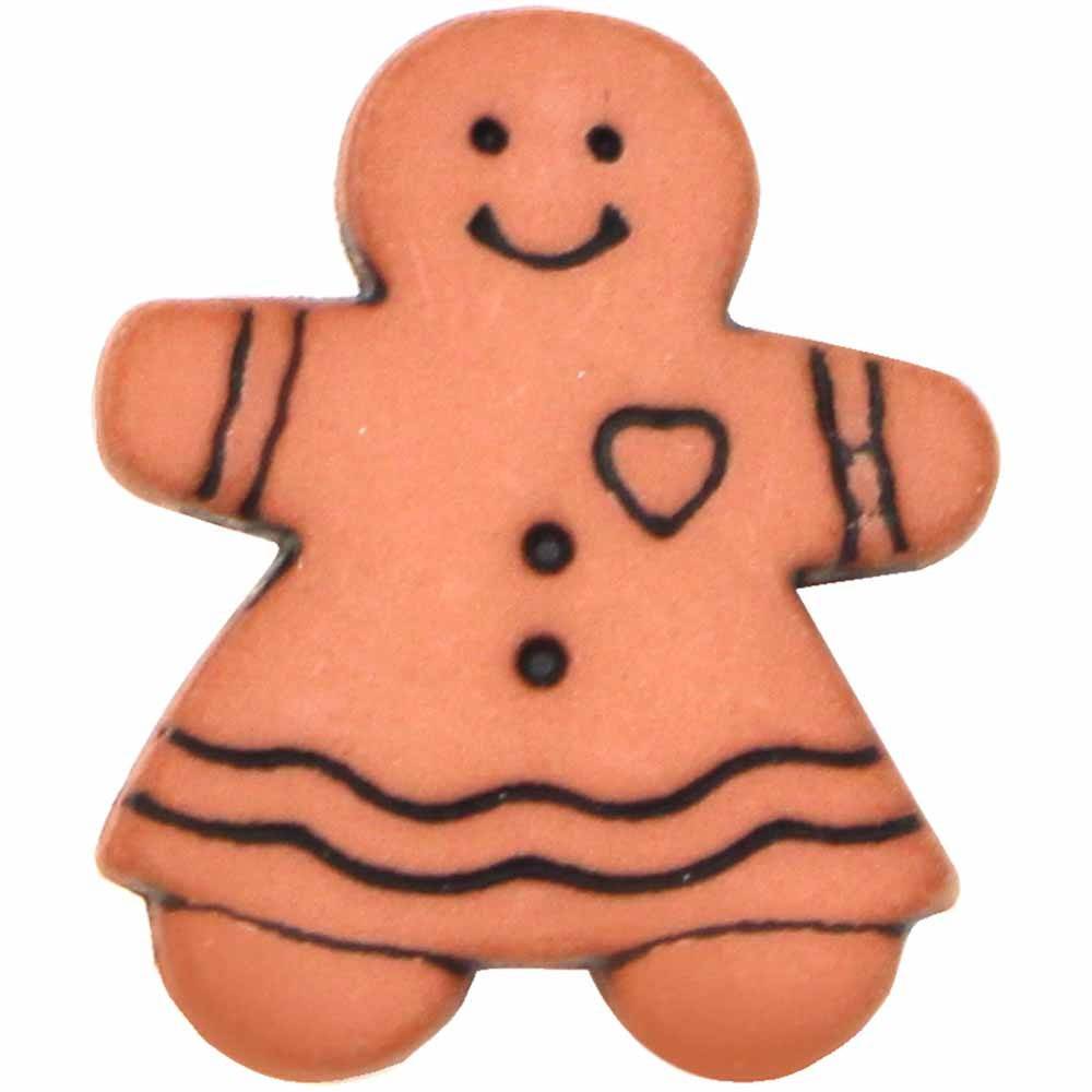 ELAN 952709L - 18mm - Gingerbread Girl Shank Button