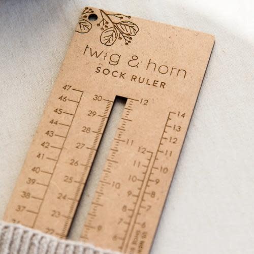 Twig & Horn Twig & Horn Sock Sizing Ruler