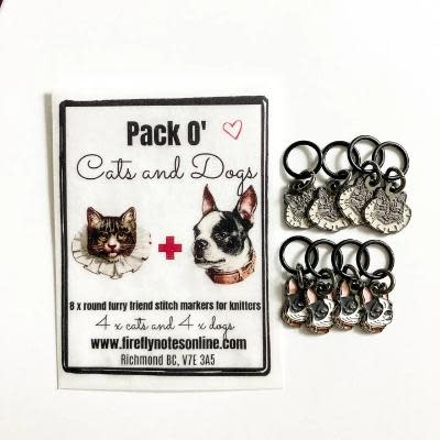 Firefly Notes Firefly Notes Stitch Markers Dogs and Cats