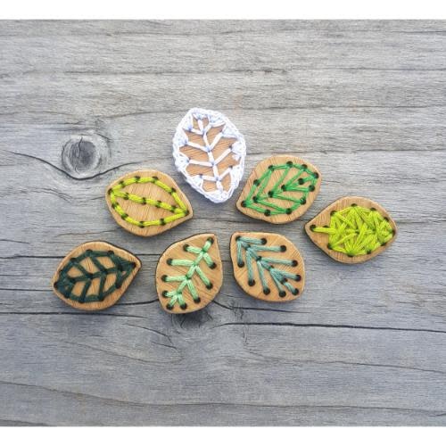 Katrinkles Katrinkles Leaf Stitchable Buttons