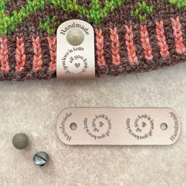 Minimize Handmade Leather Tags/Labels with Rivet