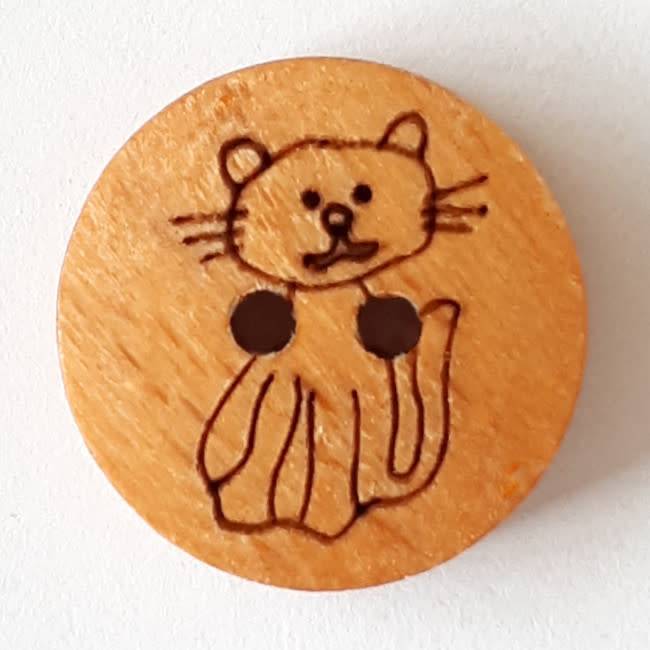 Dill Buttons Novelty Button Cat with 2 holes Sue2Knits and Yarn