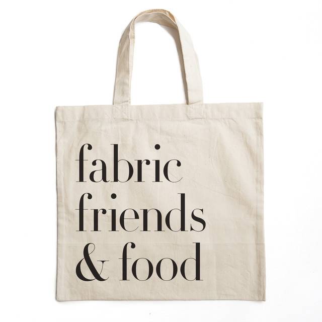 Getaway Press Fabric, Friends & Food Tote Bag