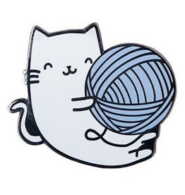 Kitty Yarn Ball Pin