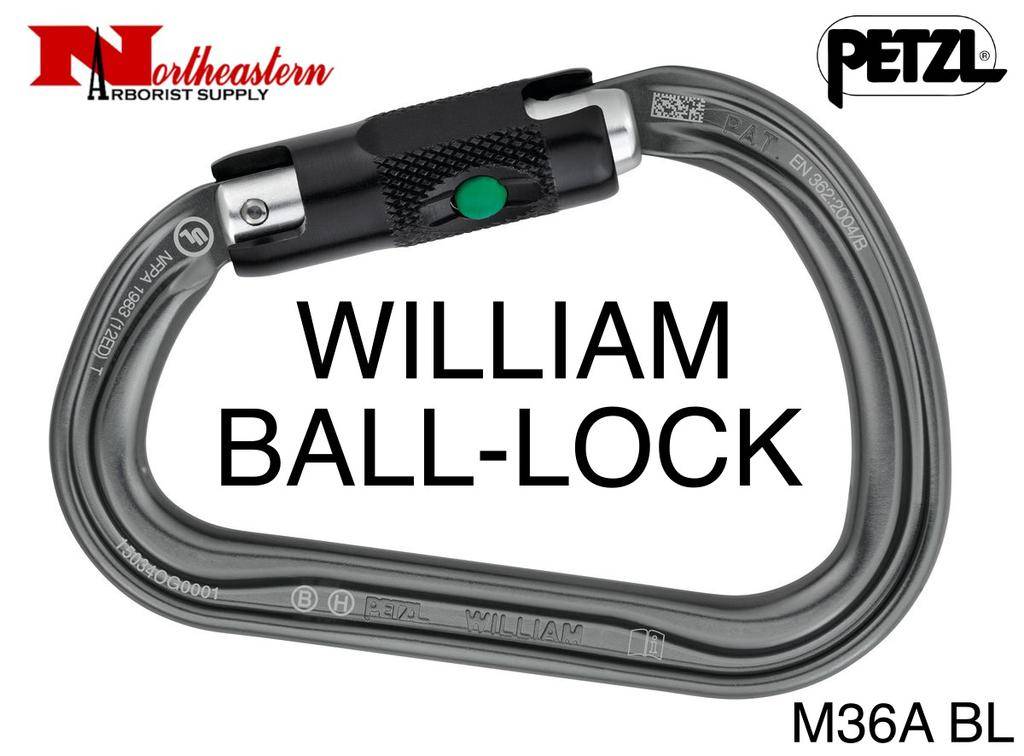 Petzl Carabiner, WILLIAM Ball-Lock 27kN Max.