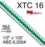 Yale Cordage XTC 16-Strand Spearmint, 1/2" x 120' 6,200# ABS