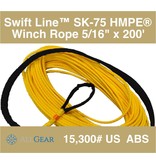 All Gear Inc. Swift Line™ Winch Rope 5/16" x 200' , with 1 Eye, Coated 15,300# ABS