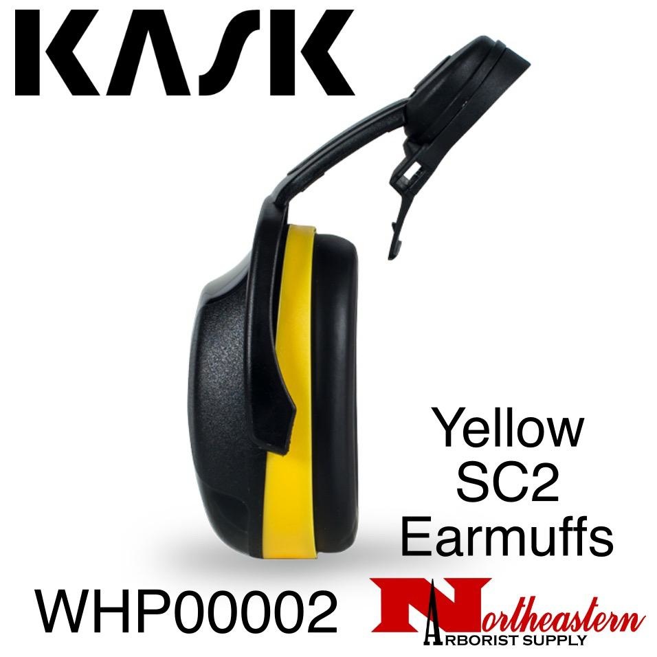KASK Yellow SC2 Earmuffs for Medium to High Noise Level WHP00002 Northeastern Arborist Supply