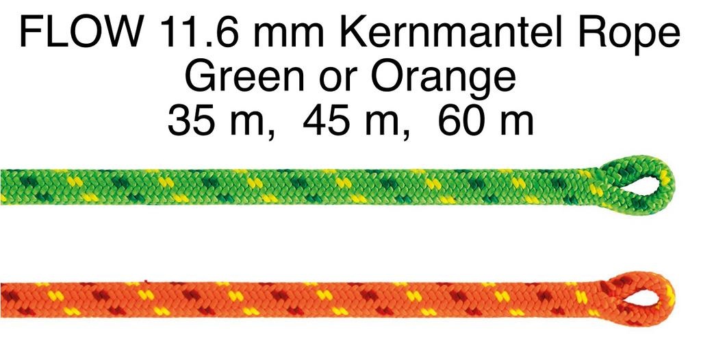 PETZL FLOW 11.6 mm low stretch Kernmantle Rope - Northeastern PETZL FLOW 11.6 mm low stretch Kernmantle Rope - Northeastern