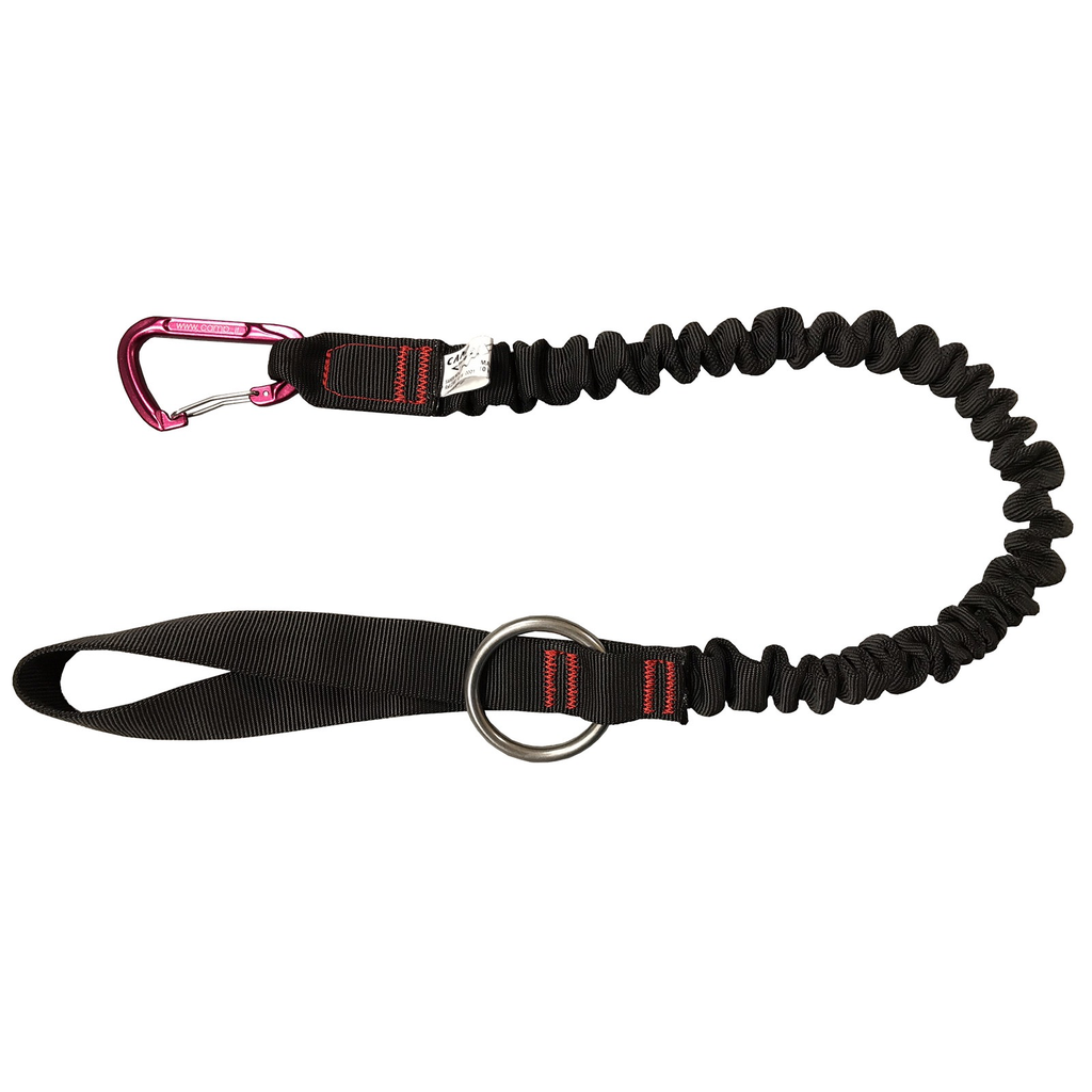 CAMP SAFETY SAWER PRO, A bungee rebound lanyard designed to attach chainsaws and/or other tools to your harness