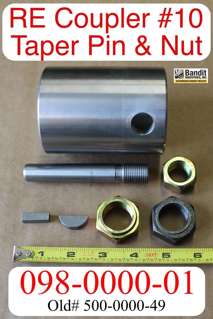 Bandit® Parts Feed Roller Coupler with #10 Pin and Nut for Large RE Motor # 500-0000-49