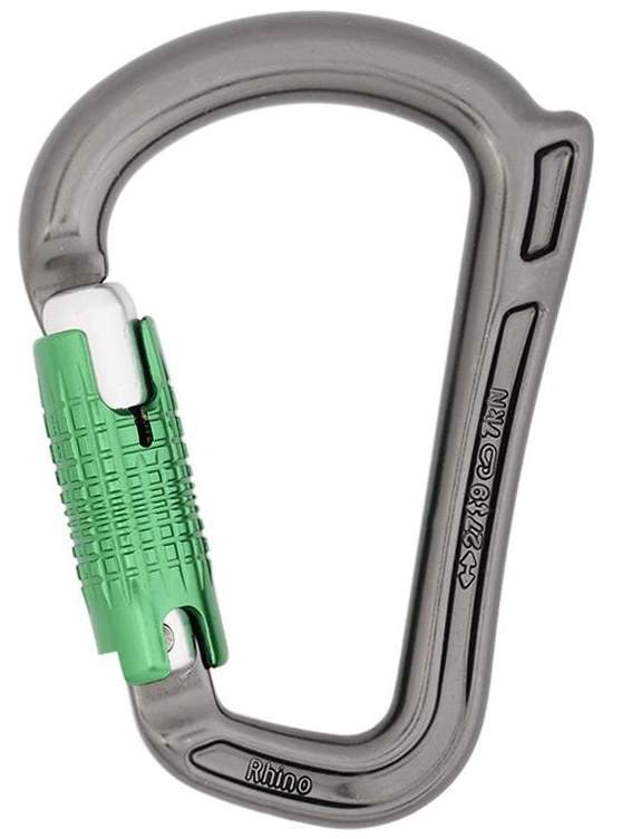 DMM Carabiner, Rhino Locksafe, 27Kn Titanium/Green Color, A547