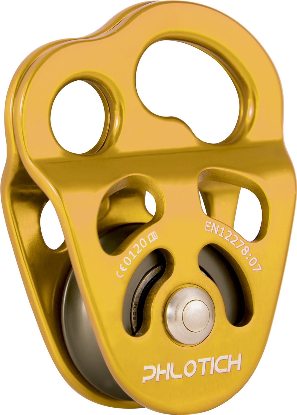 ISC Pulley Phlotich Gold with Bearings 30kN 1/2" Rope Max., RP282FBR Northeastern Arborist Supply