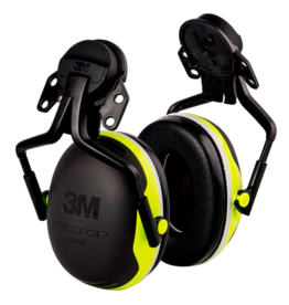 3M PELTOR X Series X4P5E Helmet Mount Earmuff Assembly Yellow