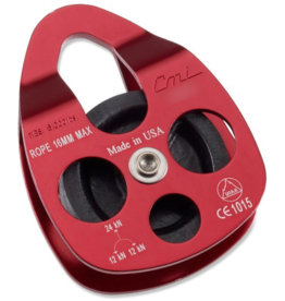 CMI Pulley 5/8’’ Red Anodized Aluminum Sideplates, 2+3/8" Glass-filled Celcon Sheave, and Stainless Steel Axle, 6,000MBS