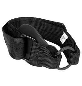 Buckingham Velcro Climber Foot Strap with Ring - Black - Pair