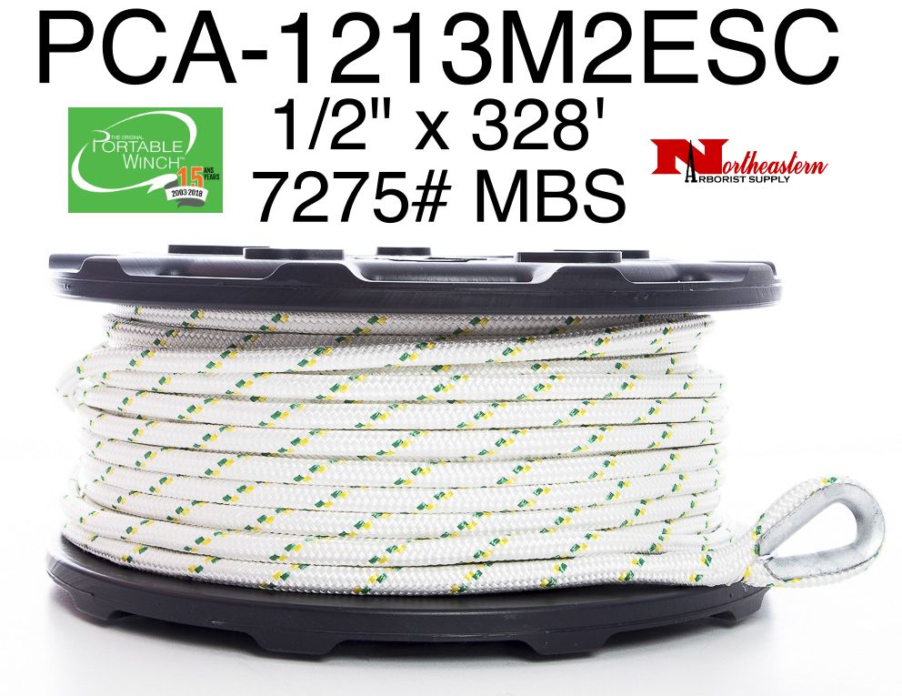 Portable Winch Co., Winch, ROPE 12 MM X 100 M with 2 EYE SPLICES and