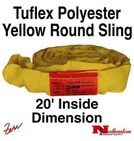 Lift-All® Tuflex Roundsling, 20 FT Yellow Polyester