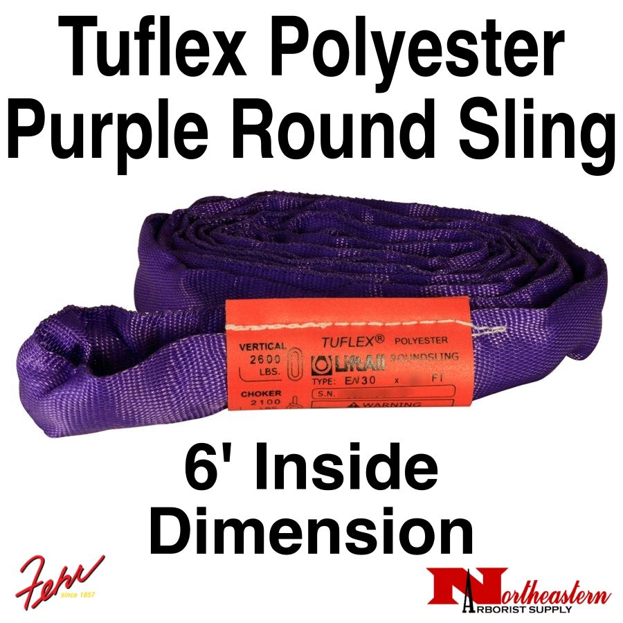 Lift-All® Tuflex Roundsling, 6 FT Purple Polyester