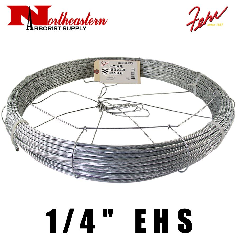Fehr Bros. Cable, EHS Grade 1/4" x 250' with dispenser cage