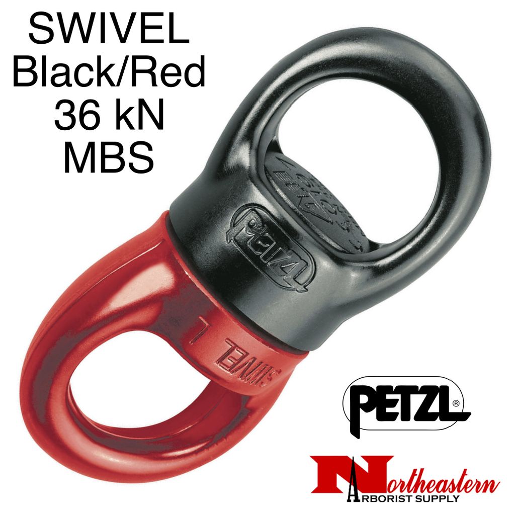 Petzl Swivel, Large Ball Bearing Black and Red Northeastern Arborist