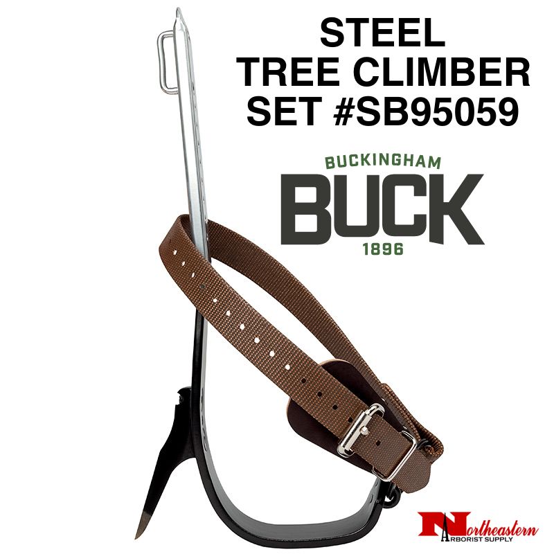 Buckingham Climber Set, Steel-Tree with Pads & Nylon Straps