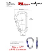 Rock Exotica Carabiner, rockX Accessory (Light Gray) *Not for climbing